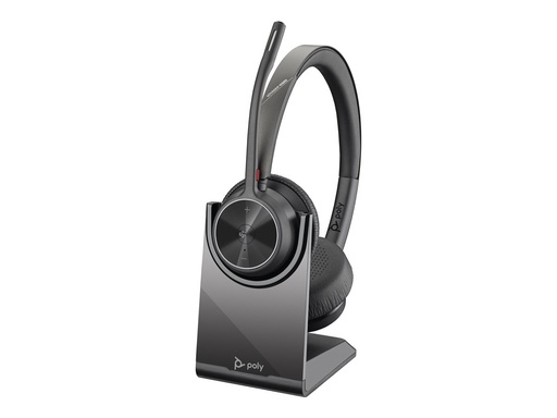 [77Z32AA] Poly 77Z32AA Voyager 4320-M Draadloze Headset Teams + Houder & Adapter Zwart