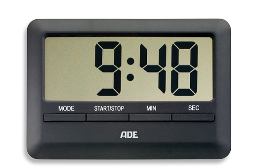 [65792] ADE 65792 Magnetic Kitchen Timer 1.1x10.0x7cm INCL 1xLR1130/LR54 Battery Black
