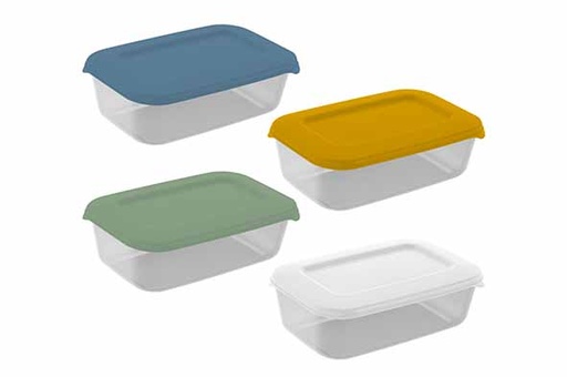 [017689] Hega Hogar 017689 Storage Boxes Golden Line 25.7x17.1x6.8cm 2l 4 Pieces