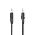 [CAGL22000BK10] Câble audio stéréo Nedis CAGL22000BK10, jack 3,5 mm, nickelé, 1 m, noir