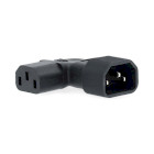 [CEGB11903BK] Nedis CEGB11903BK Extension plug IEC-320-C13 -IEC-320-C14 Angled Left Nickel-plated Black