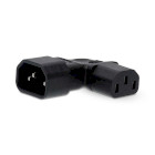 [CEGB11904BK] Nedis CEGB11904BK Extension Plug IEC-320-C13 - IEC-320-C14 Right Hitch Nickel Plated Black