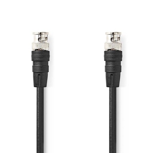 [CVGL01000BK50] Câble vidéo Nedis BNC 5,0 m noir - CVGL01000BK50
