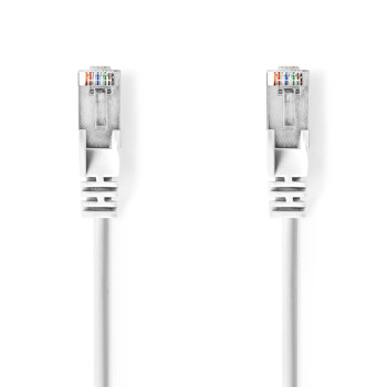 [CCGP85121WT05] Nedis CCGP85121WT05 CAT5e Network Cable SF/UTP RJ45 50cm White
