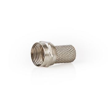 [CSVC41908ME] Connecteur F Nedis CSVC41908ME nickelé 75 ohms, diamètre d'entrée de câble : 7,5 mm, argent, 25 pièces
