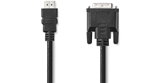 [CCGL34800BK20] Nedis CCGL34800BK20 Câble adaptateur HDMI vers DVI-D 2,0 m