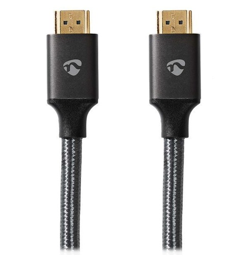 [CVTB35000GY50] Câble HDMI 2.1 Nedis CVTB35000GY50 8K à 60 Hz 48 Gbit/s 5 m Plaqué or Gris