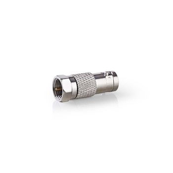 [CSGB41952ME] Nedis CSGB41952ME Coax-Adapter F -Coax Vernikkeld 75 Ohm Zilver 