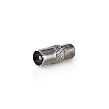 [CSGB41954ME] Nedis CSGB41954ME Coax-Adapter F-Coax Vernikkeld 75 Ohm Zilver 