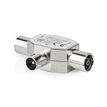 [CSGP40951ME] Nedis CSGP40951ME Coax Splitter Coax - 2x Coax Female 75 Ohm Silver