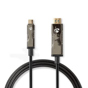 [CCBG6410BK100] Nedis CCBG6410BK100 Active Optical USB Cable USB-C - HDMI 18 Gbps 10m Black
