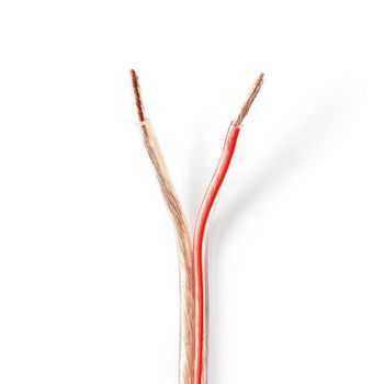[CABR2500TR1000] Nedis CABR2500TR1000 Speaker Cable on Reel 2x 2.5mm² 100m Red / Transparent