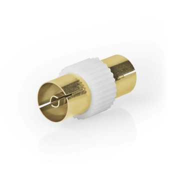 [CSBW40941WT] Nedis CSBW40941WT Coax-Adapter 2x Coax Vrouwelijk Vernikkeld 75 Ohm Wit 
