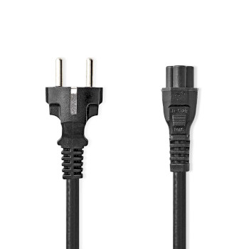 [CEGP10130BK30] Nedis CEGP10130BK30 Stroomkabel Type F - IEC-320-C5 Vernikkeld 3m Zwart 