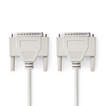 [CCGP52100IV30] Nedis CCGP52100IV30 Serial Cable D-SUB 25-Pin Nickel Plated 3m Ivory