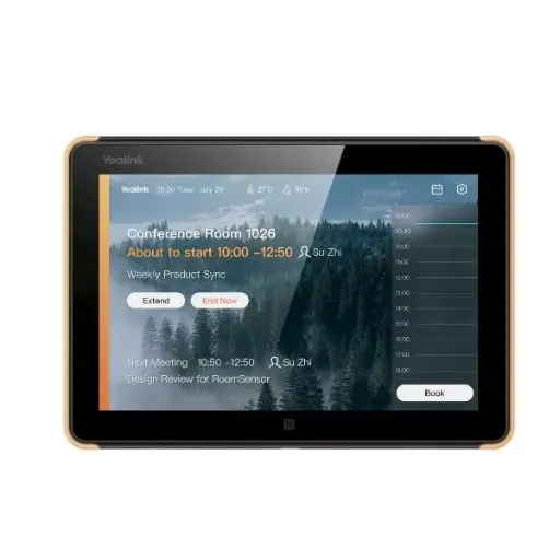 [ROOMPANEL] Yealink ROOMPANEL 8" 1280x800 Draadloze Roombooking