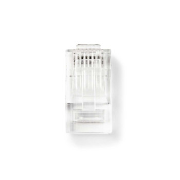 [CCGB89300TP] Nedis CCGB89300TP RJ45-Connector Solid UTP CAT5e Verguld 10 Stuks Transparant 