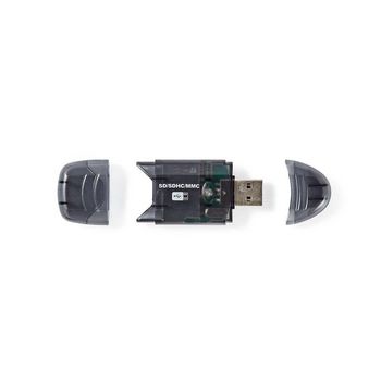 [CRDRU2100BK] Nedis CRDRU2100BK Kaartlezer MMC / SD / SDHC / SDXC USB 2.0