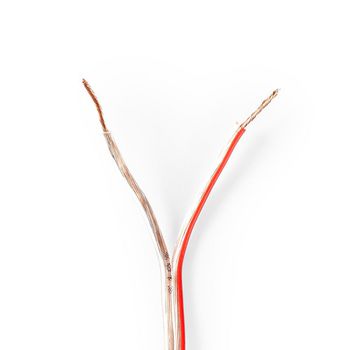 [CAGW0750TR150] Nedis CAGW0750TR150 Speaker-Kabel 2x 0.75mm² CCA 15m Rood / Transparant