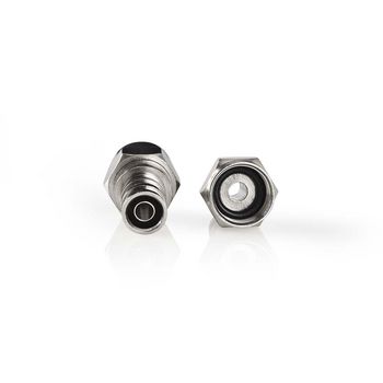 [CSBW41913ME] Nedis CSBW41913ME F-Connector Vernikkeld 75Ohm Krimp 5.5 mm maximale diameter Zilver 2 Stuks