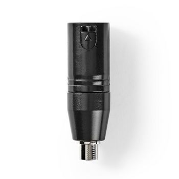 [COTP15930BK] Nedis COTP15930BK XLR Adapter XLR 3-Pin - RCA Female Nickel Plated Black