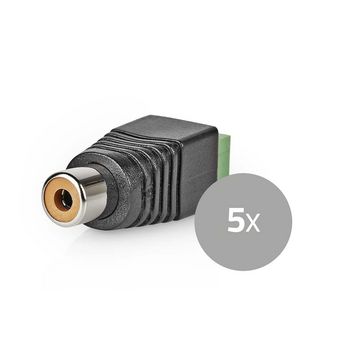 [CCTVCF40BK5] Nedis CCTVCF40BK5 CCTV-Security Connector 2-Voudig Aansluitblok DIN Zwart