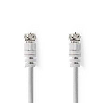 [CSGB41000WT30] Câble coaxial Nedis CSGB41000WT30 F nickelé 75 ohms double blindage 3 m blanc