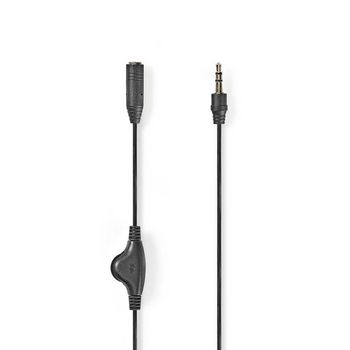 [CAGB22090BK10] Nedis CAGB22090BK10 Stereo Audio Cable 3.5 mm Jack Male - 3.5 mm Jack Female 1m Black