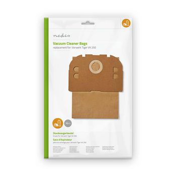 [DUBG110VOR10] Sacs d'aspirateur Nedis DUBG110VOR10 pour Vorwerk Tiger VK 250, 10 pièces, papier marron