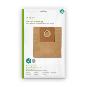 [DUBG114ELE10] Sacs d'aspirateur Nedis DUBG114ELE10 Electrolux, lot de 10, papier marron