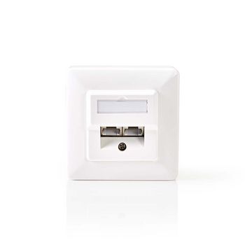 [CCGP89150IV] Nedis CCGP89150IV Network Flush-mounted Wall Box 2 ports CAT5e Gold-plated White