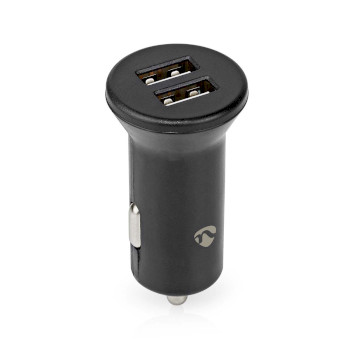 [CCHAU480ABK] Nedis CCHAU480ABK Car Charger 24W 2x 2.4A 2x USB-A Single Voltage Black