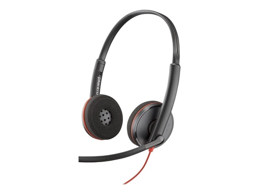 [93S87AA] Poly 93S87AA BW 3220 bekabelde Headset USB-C Zwart