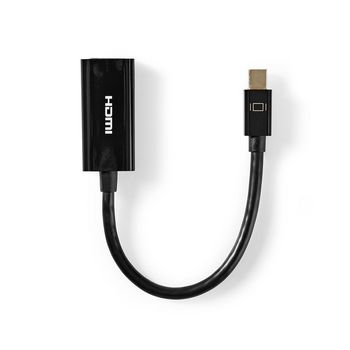 [CCGT37650BK02] Nedis CCGT37650BK02 Mini DisplayPort 1.2 Cable Mini DisplayPort - HDMI Female 21.6 Gbps 20cm Black