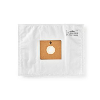 [DUBG122NED10] Sacs d'aspirateur Nedis DUBG122NED10, 10 pièces, synthétiques, blancs, pour séries VCBG500 et VCBG550