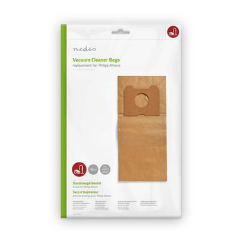 [DUBG111PHS10] Sacs d'aspirateur Nedis DUBG111PHS10 Philips, 10 pièces, papier marron