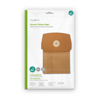 [DUBG115ELE10] Sacs d'aspirateur Nedis DUBG115ELE10 Electrolux, lot de 10, papier marron