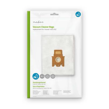 [DUBG120HOO10] Sacs d'aspirateur Nedis DUBG120HOO10 Hoover H30-H52, lot de 10, synthétiques, blancs