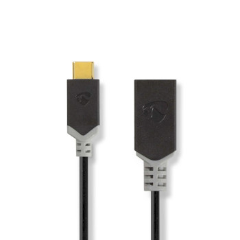 [CCBW61710AT015] Nedis CCBW61710AT015 USB 3.2 Gen 1 Adapter USB-C - USB-A Vrouwelijk 5 Gbps 15cm Zwart