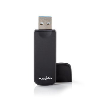 [CRDRU3100BK] Nedis CRDRU3100BK Kaartlezer microSD /SD USB 3.2 Gen1 Zwart