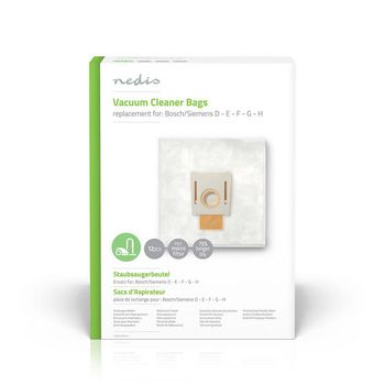[DUBG220SIB12] Sacs d'aspirateur Nedis DUBG220SIB12 Bosch/Siemens, 12 pièces, blanc