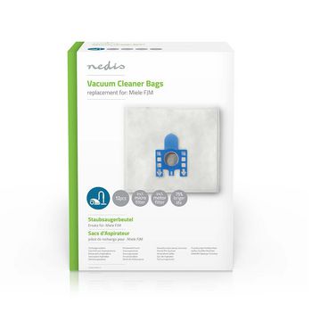 [DUBG220MIE12] Nedis DUBG220MIE12 Vacuum Cleaner Bag Miele 12 Pieces Synthetic White