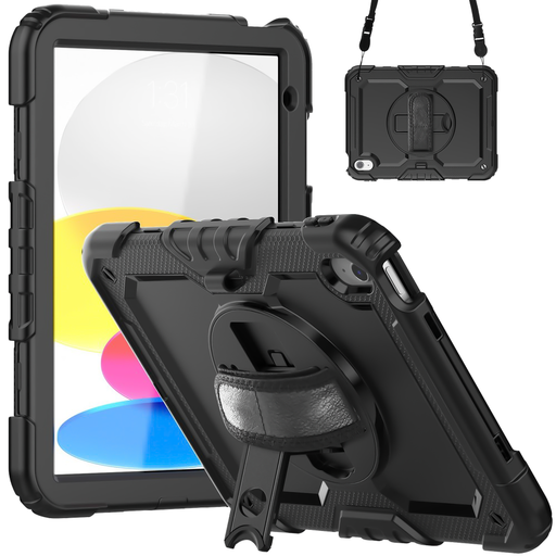 [8491343] Just in Case 8491343 Schokbestendige hoes Ipad 10e generatie Full Body Zwart
