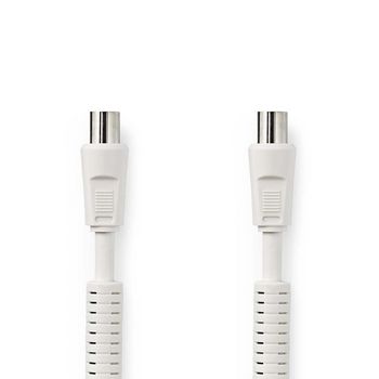 [CSGB40010WT20] Nedis CSGB40010WT20 Coaxkabel Vernikkeld 100dB 75Ohm Dubbel Afgeschermd 2m Wit
