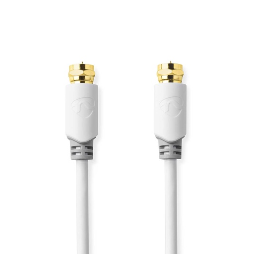 [CSBW41000WT20] Nedis CSBW41000WT20 Coax-kabel F Verguld 75Ohm Enkelvoudig Afgeschermd 2m Wit