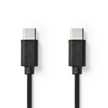 [CCGB60700BK10] Nedis CCGB60700BK10 USB 2.0 Cable USB-C 60 W 480 Mbps Nickel-plated 1m Black