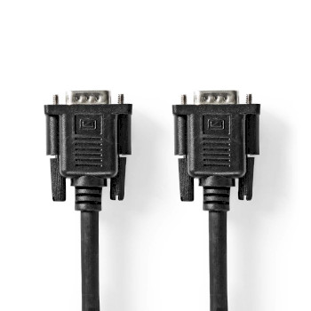 [CCGP59100BK20] Nedis CCGP59100BK20 VGA Cable VGA - VGA Female Nickel Plated 1280x800@60Hz 2m Black