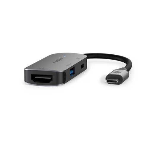 [CCGB64230GY01] Nedis CCGB64230GY01 USB 3.2 Gen 1 Multi-Port Adapter USB-C - HDMI / USB-A / USB-C 5 Gbps 10cm Grijs