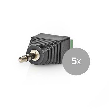 [CCTVCM50BK5] Nedis CCTVCM50BK5 CCTV Security Connector 3-Way 3.5 mm Jack Black