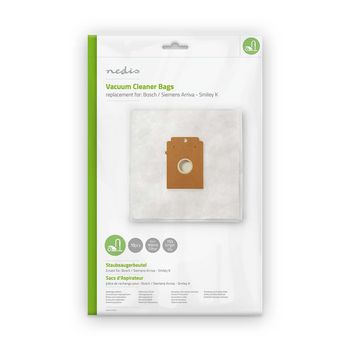[DUBG120SIB10] Nedis DUBG120SIB10 Vacuum Cleaner Bag Bosch / Siemens 10 Pieces Synthetic White
